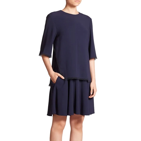 Stella McCartney Dresses & Skirts - Stella McCartney Eyelet Trim Blue Layered Dress
